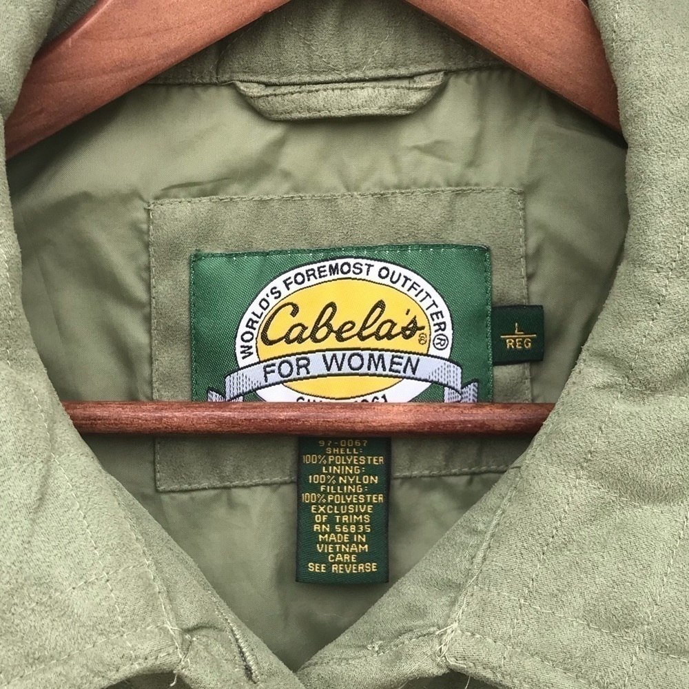 Cabela's Quilted Sage Vest Size L - Picture 4 of 5